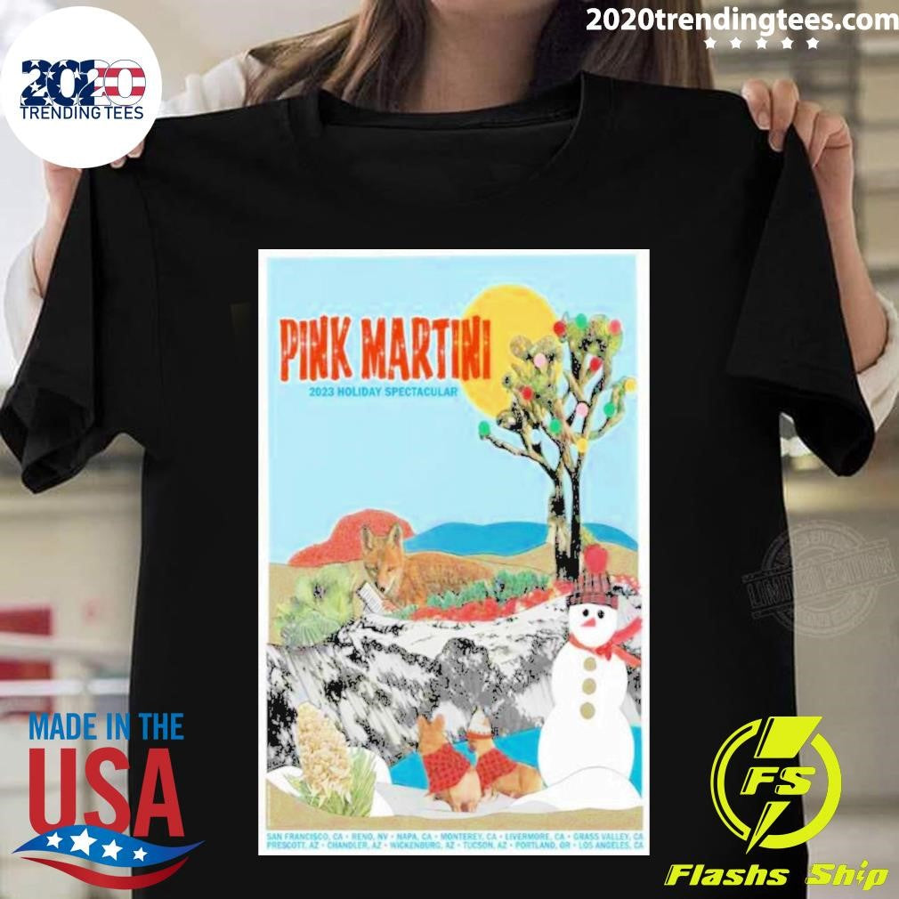 Awesome Pink Martini 2023 Holiday Spectacular Poster - Adult & Kids T-Shirts, Sweatshirts & Hoodies apparel design preview 1