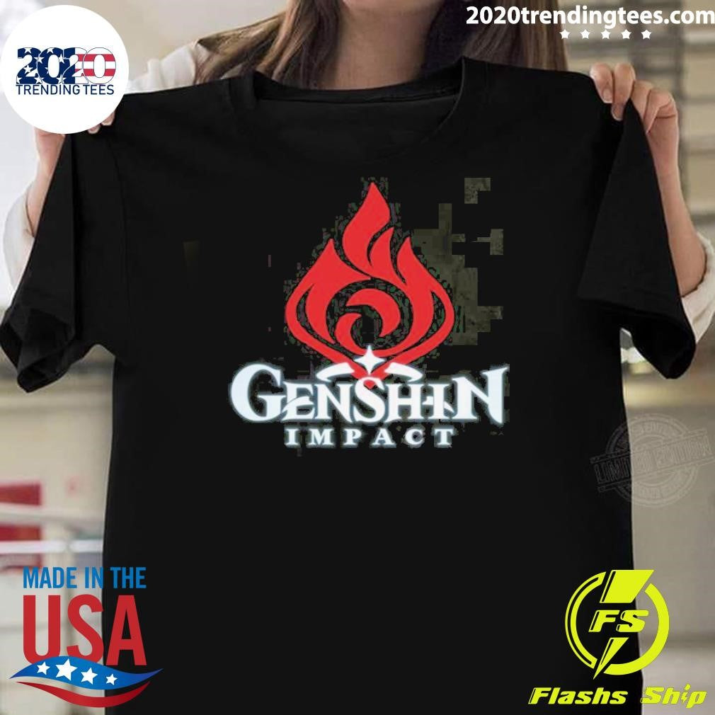 Awesome Pyro Emblem Genshin Impact Anime Manga - Adult & Kids T-Shirts, Sweatshirts & Hoodies apparel design preview 1