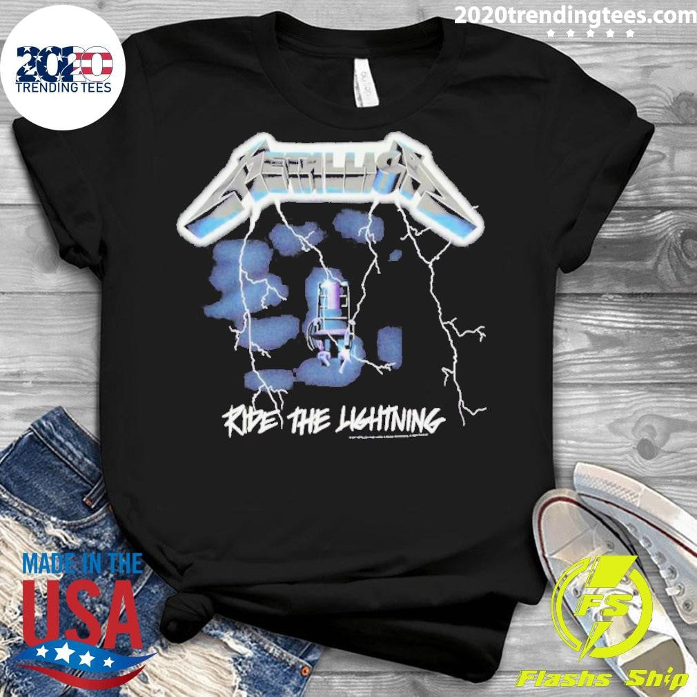 Awesome Ride The Lightning Metallica Merch - Adult & Kids T-Shirts, Sweatshirts & Hoodies apparel design preview 3