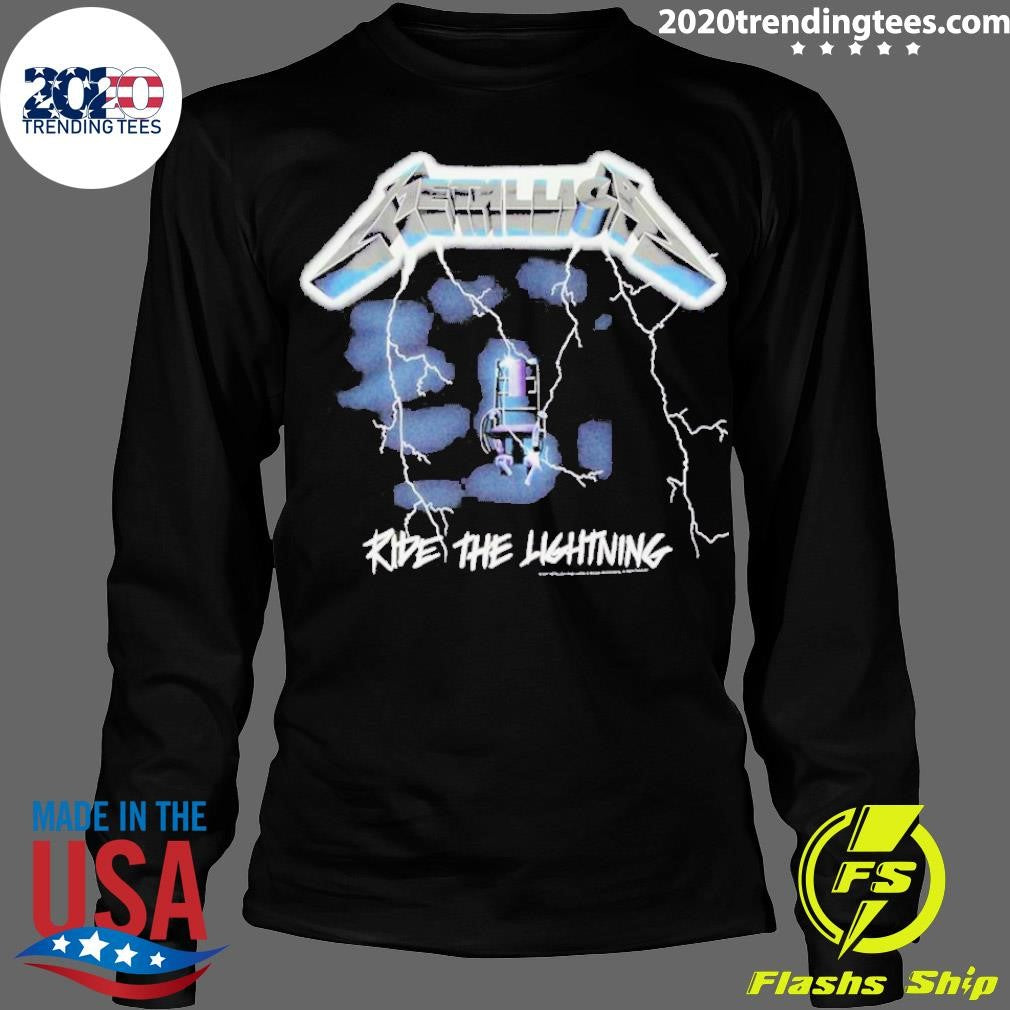 Awesome Ride The Lightning Metallica Merch - Adult & Kids T-Shirts, Sweatshirts & Hoodies apparel design preview 4