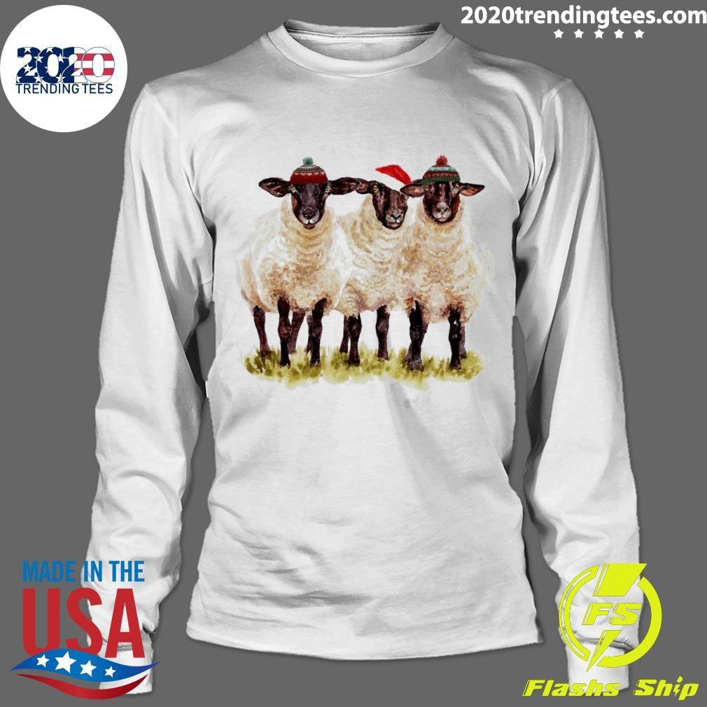 Awesome Santa Sheep Merry Christmas - Adult & Kids T-Shirts, Sweatshirts & Hoodies apparel design preview 4