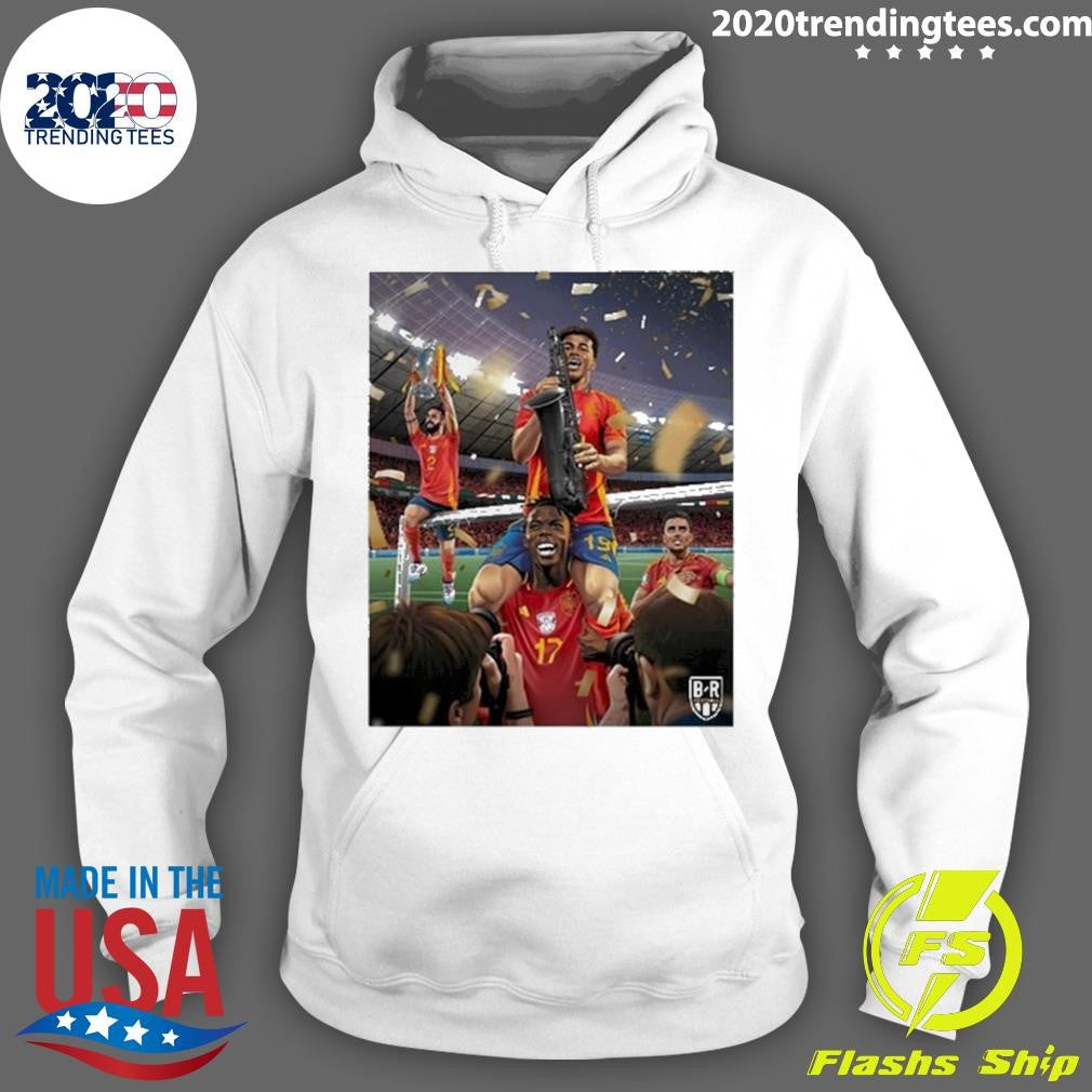 Awesome Spain Win Euro Cup 2024 - Adult & Kids T-Shirts, Sweatshirts & Hoodies apparel design preview 2