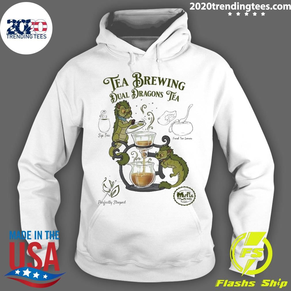 Awesome Tea brewing dual Dragons - Adult & Kids T-Shirts, Sweatshirts & Hoodies apparel design preview 2