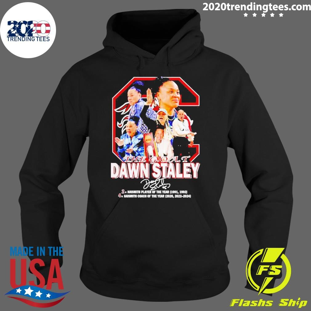 Awesome The Goat Dawn Staley Signature South Carolina - Adult & Kids T-Shirts, Sweatshirts & Hoodies apparel design preview 2