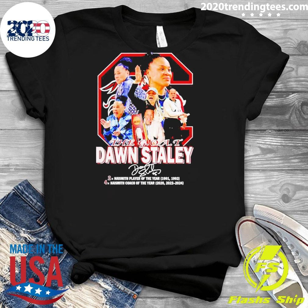 Awesome The Goat Dawn Staley Signature South Carolina - Adult & Kids T-Shirts, Sweatshirts & Hoodies apparel design preview 3