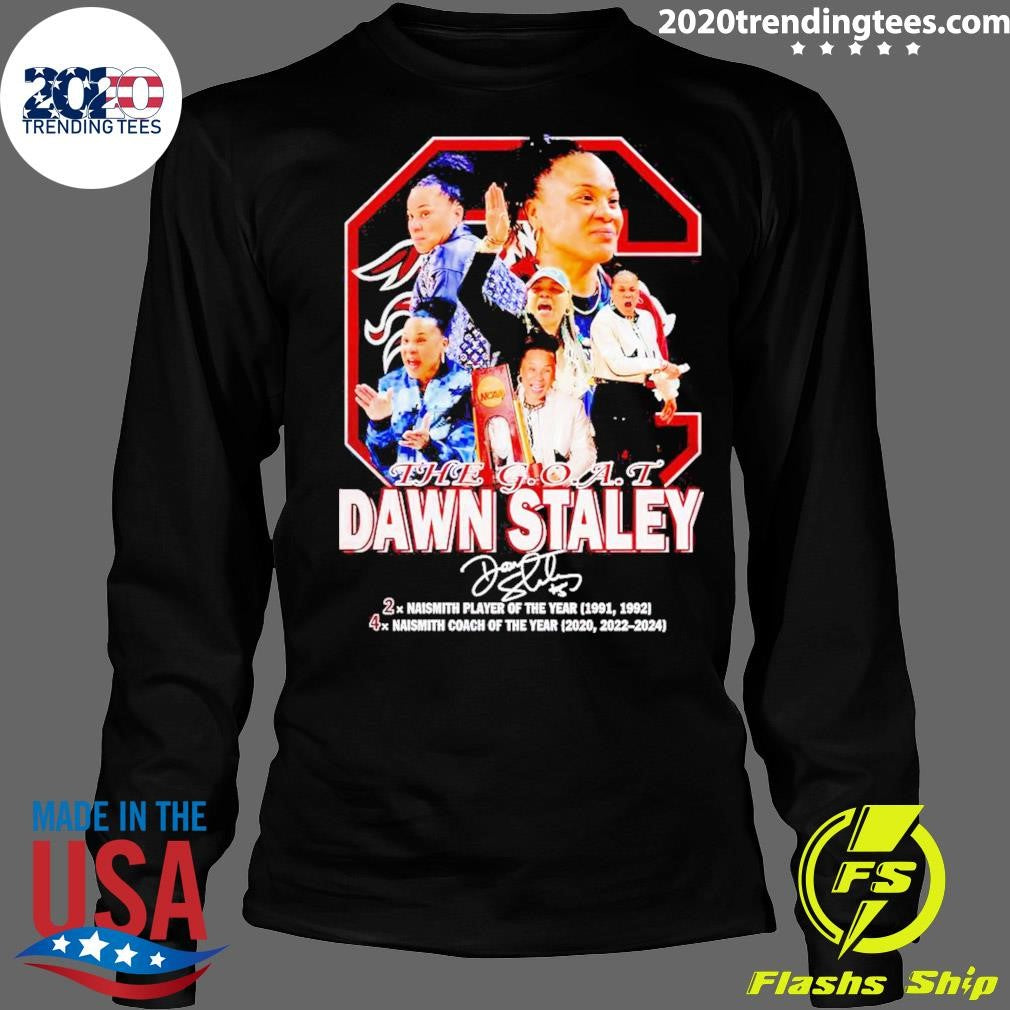 Awesome The Goat Dawn Staley Signature South Carolina - Adult & Kids T-Shirts, Sweatshirts & Hoodies apparel design preview 4