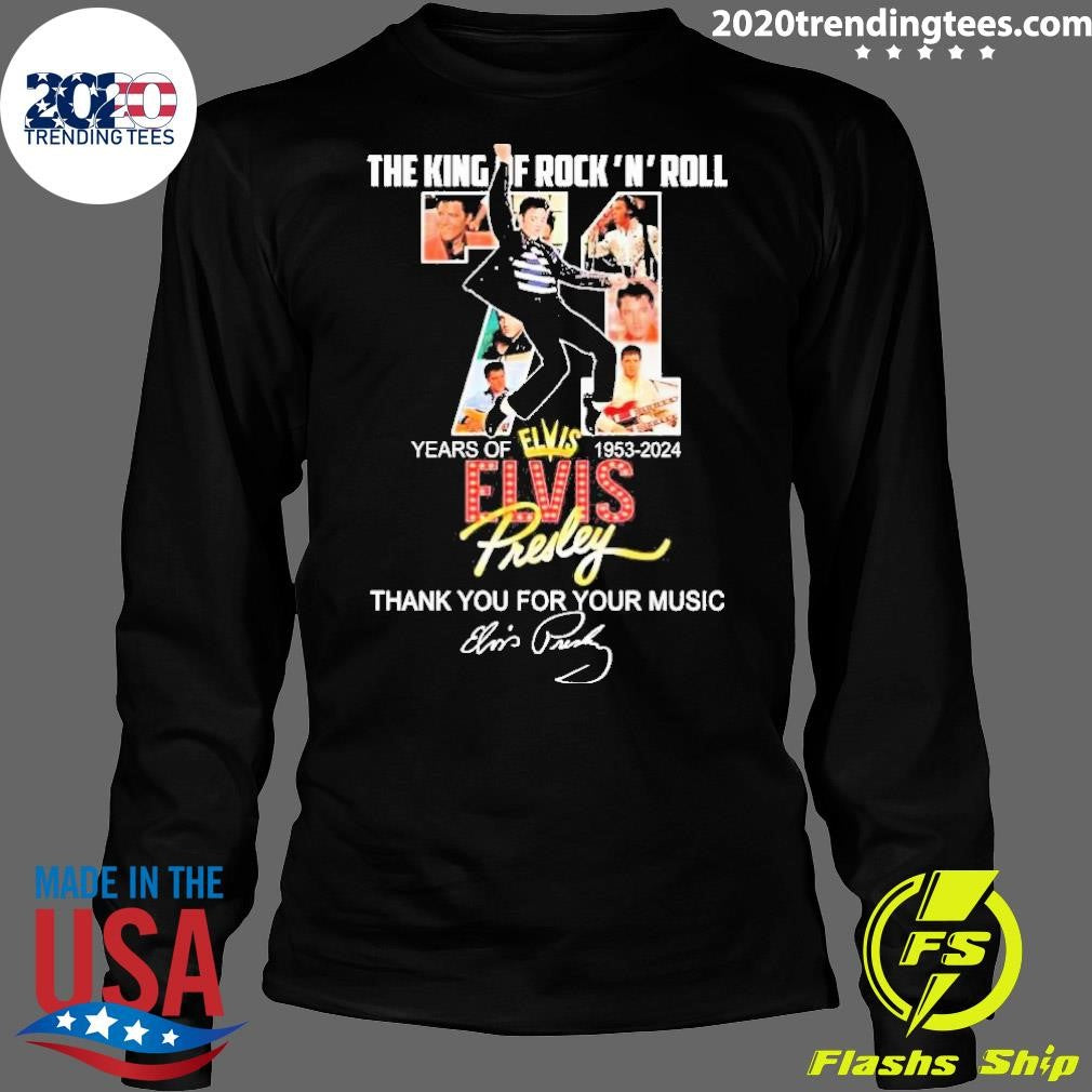 Awesome The King Of Rock N Roll 71 Years 1953-2024 - Adult & Kids T-Shirts, Sweatshirts & Hoodies apparel design preview 4