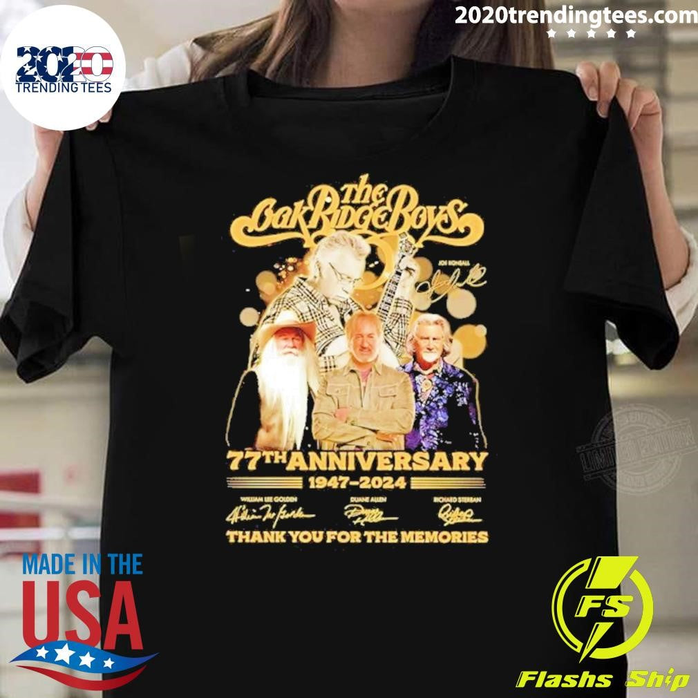 Awesome The Oak Ridge Boys 77th Anniversary 1947-2024 - Adult & Kids T-Shirts, Sweatshirts & Hoodies apparel design preview 1