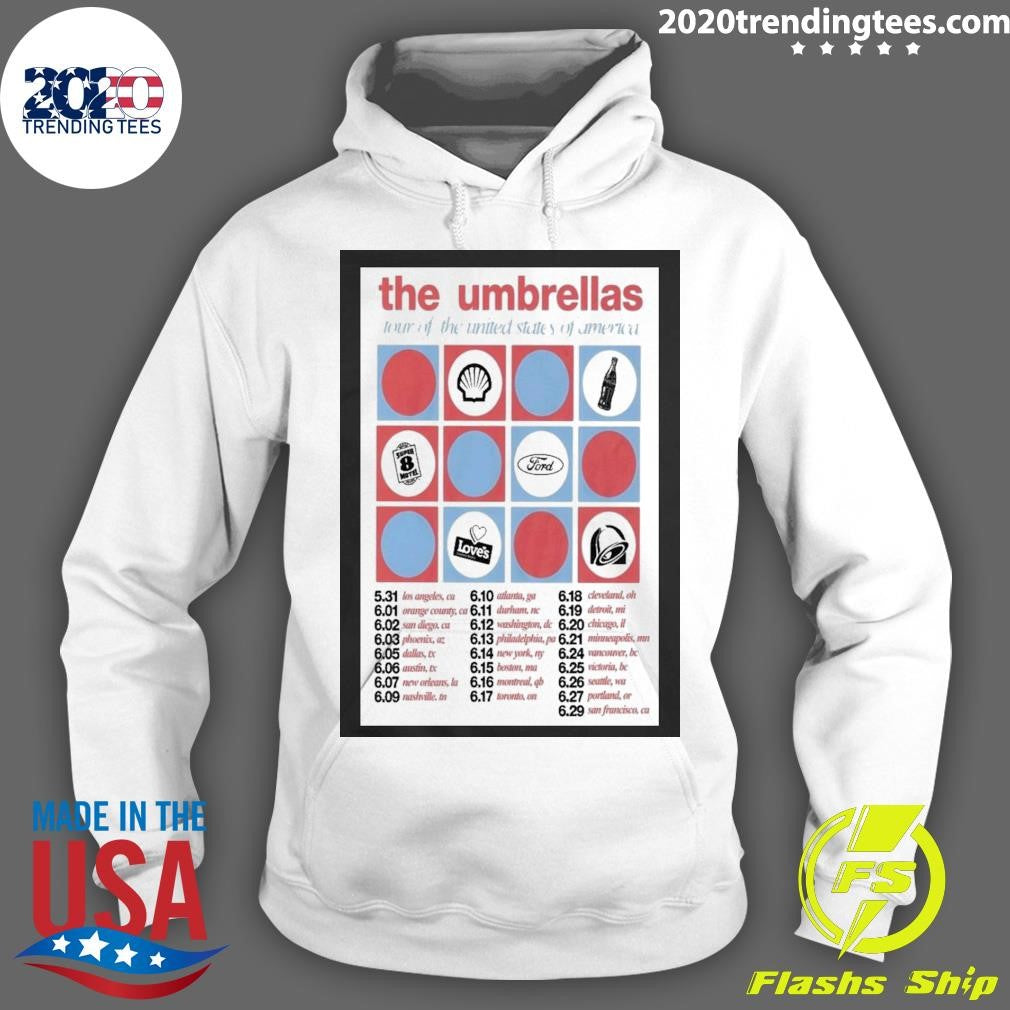 Awesome The Umbrellas Tour Of United States America - Adult & Kids T-Shirts, Sweatshirts & Hoodies apparel design preview 2