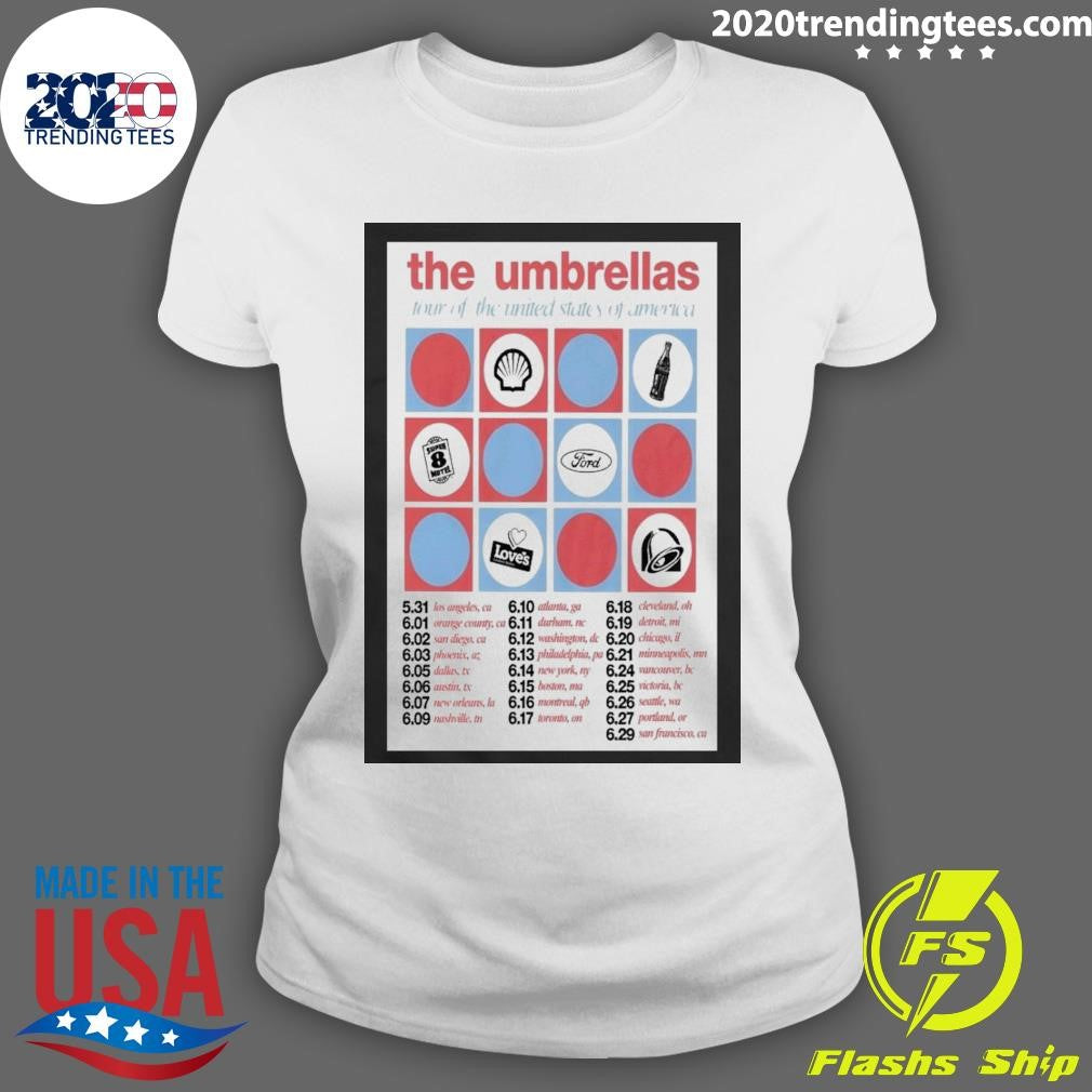 Awesome The Umbrellas Tour Of United States America - Adult & Kids T-Shirts, Sweatshirts & Hoodies apparel design preview 3