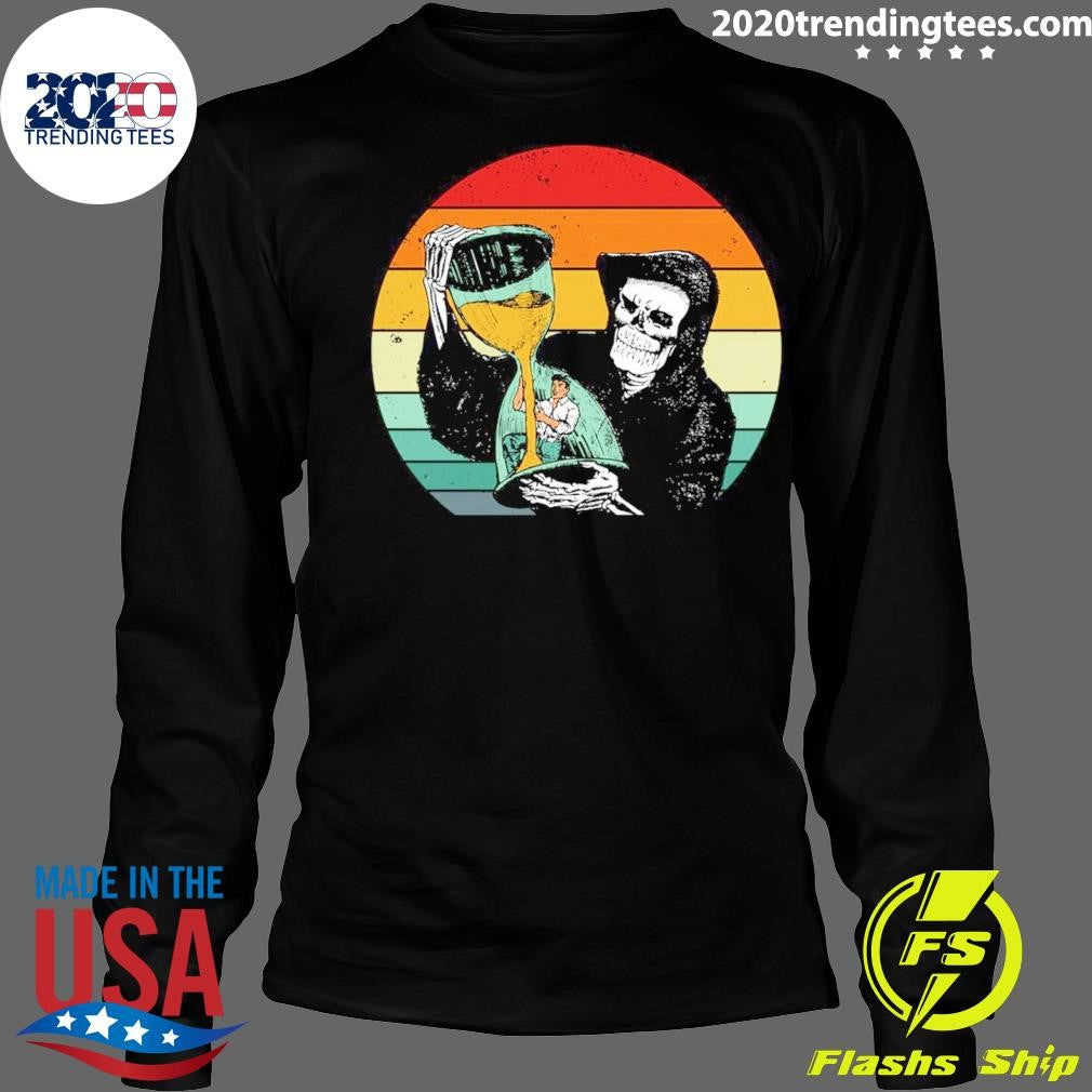Awesome Vintage Halloween 2024 Grim Reaper - Adult & Kids T-Shirts, Sweatshirts & Hoodies apparel design preview 4