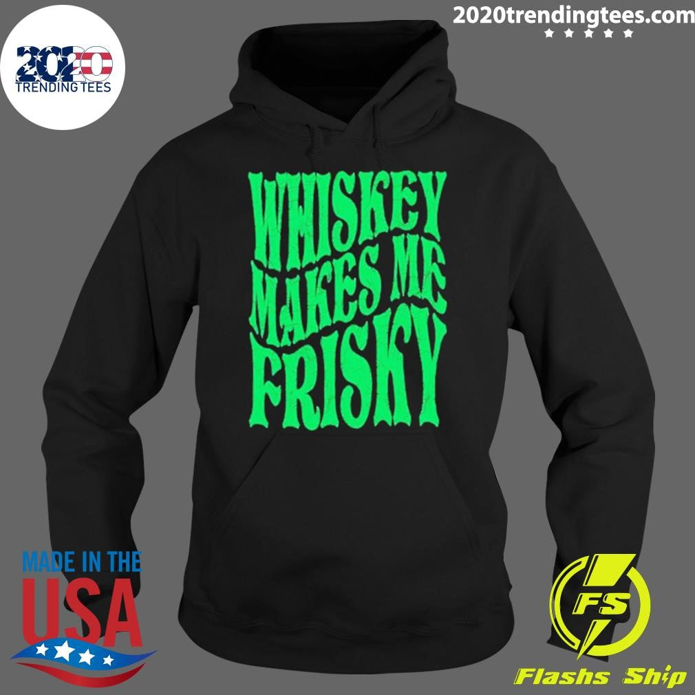 Awesome Whiskey Makes Me Frisky St. Patrick's Day - Adult & Kids T-Shirts, Sweatshirts & Hoodies apparel design preview 2