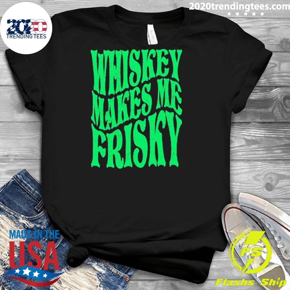 Awesome Whiskey Makes Me Frisky St. Patrick's Day - Adult & Kids T-Shirts, Sweatshirts & Hoodies apparel design preview 3