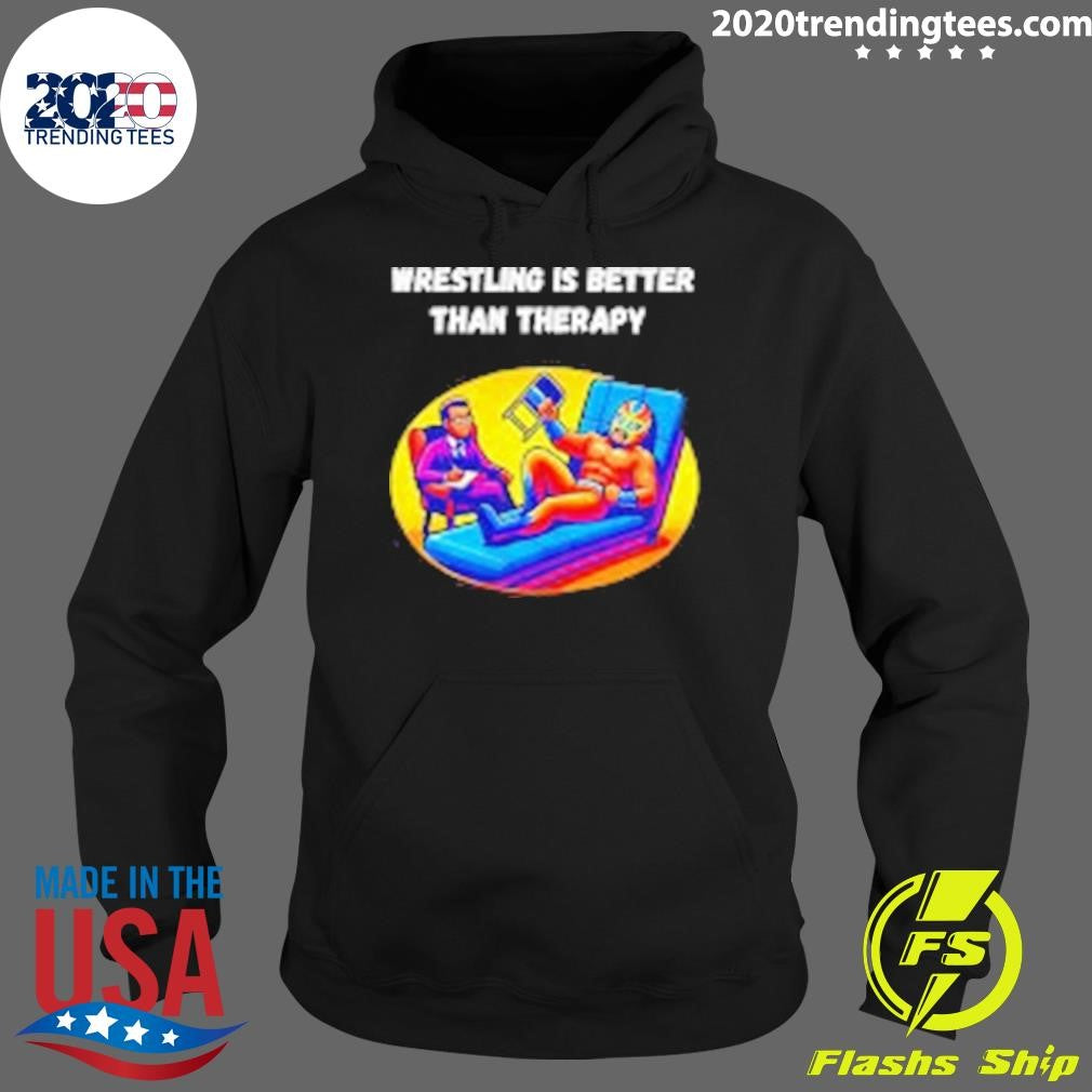 Awesome Wrestling Is Better Than Therapy - Adult & Kids T-Shirts, Sweatshirts & Hoodies apparel design preview 2