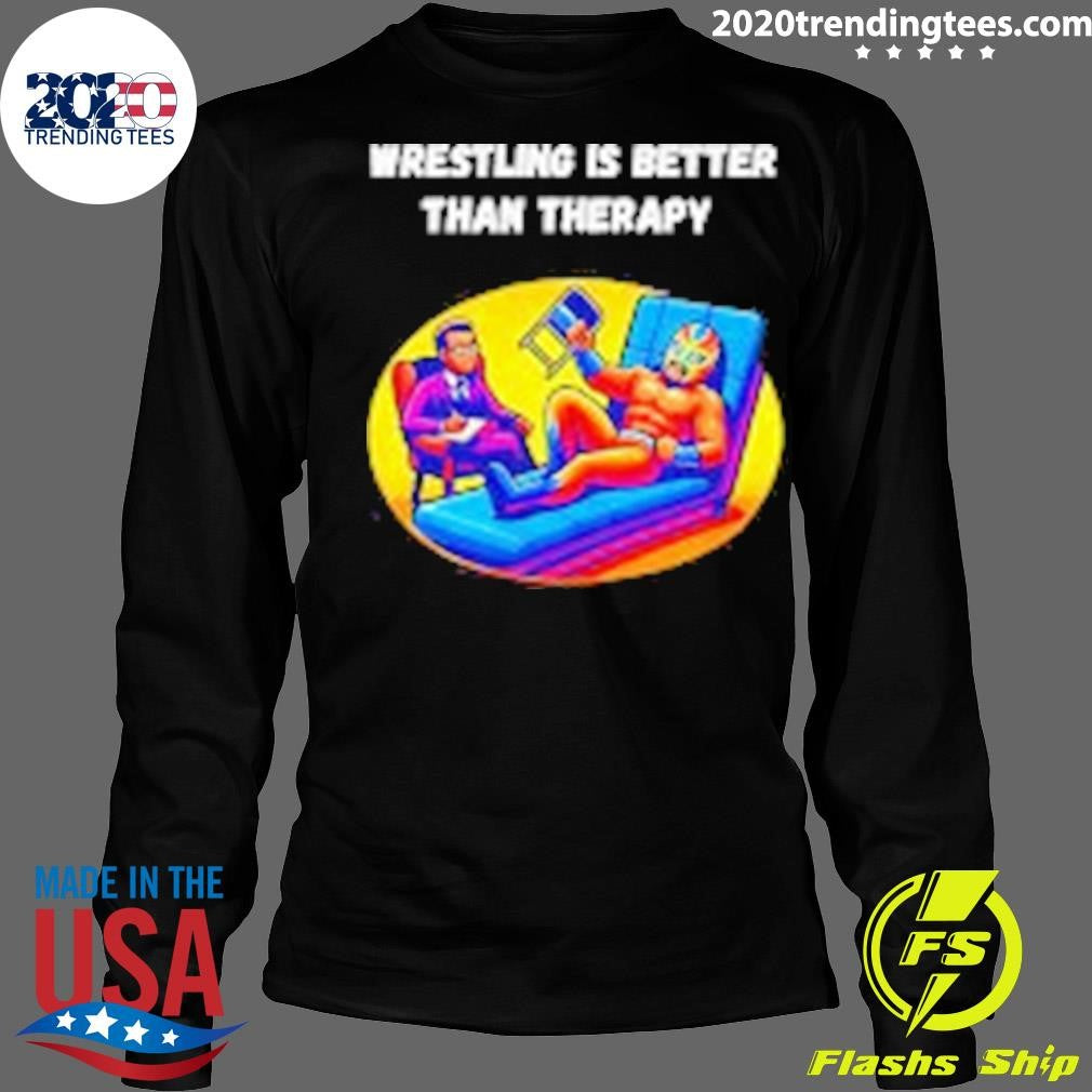 Awesome Wrestling Is Better Than Therapy - Adult & Kids T-Shirts, Sweatshirts & Hoodies apparel design preview 4