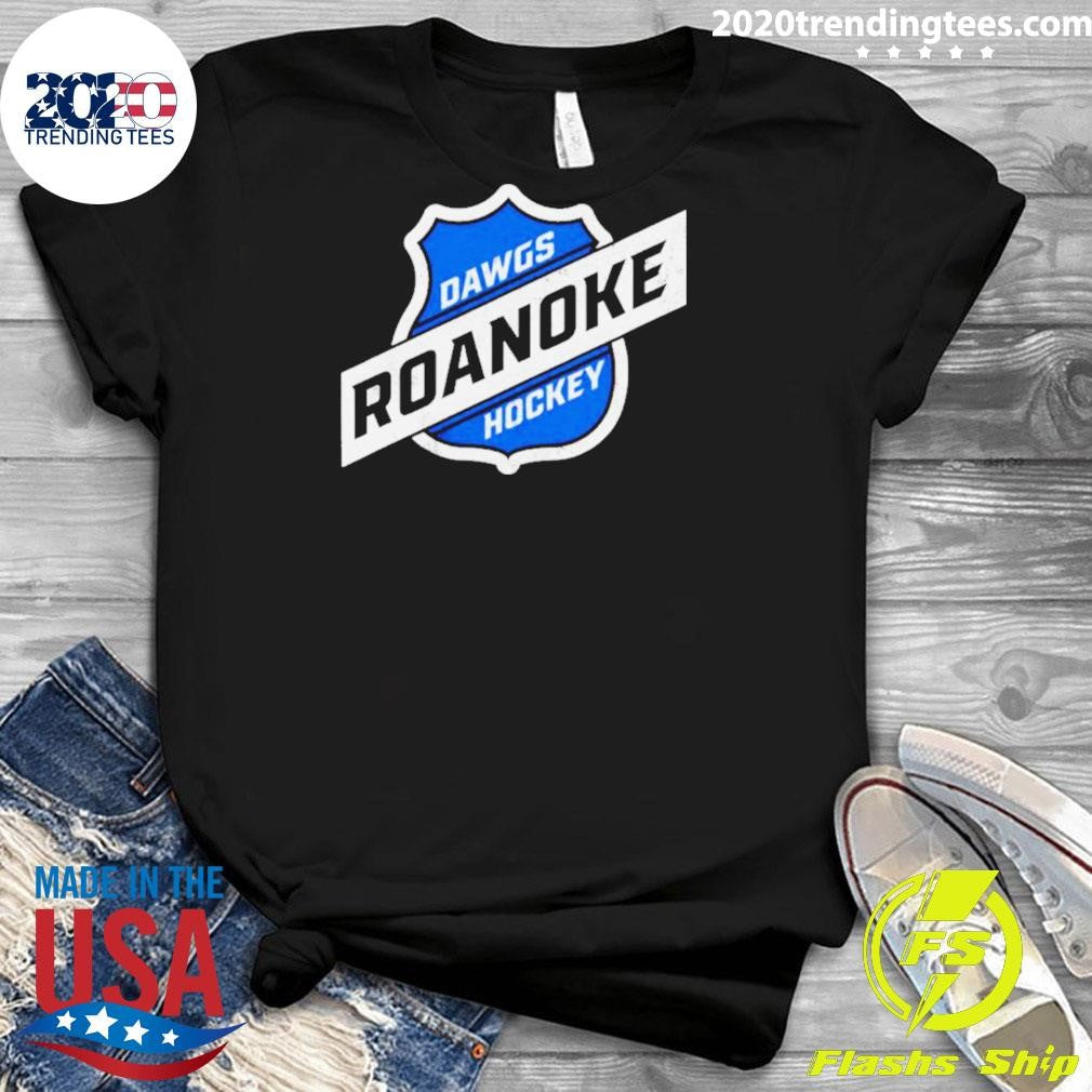 Awesome dawgs Roanoke Hockey Shield - Adult & Kids T-Shirts, Sweatshirts & Hoodies apparel design preview 3