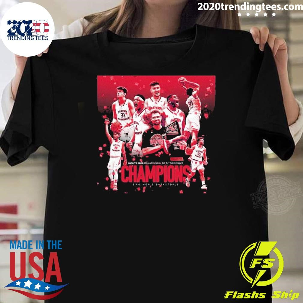 Awesome eastern Washington Men's Basketball 2024 Back - Adult & Kids T-Shirts, Sweatshirts & Hoodies apparel design preview 1