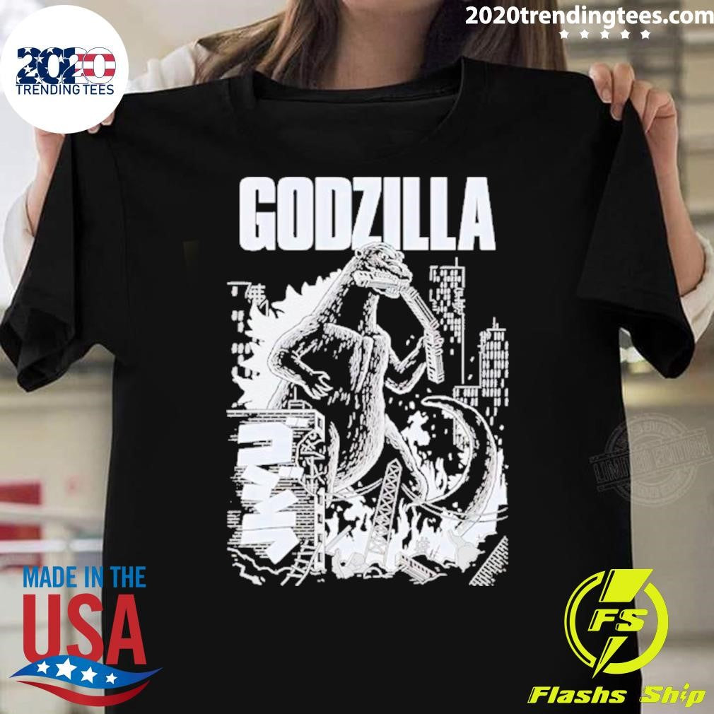 Awesome godzilla Night Of Fire - Adult & Kids T-Shirts, Sweatshirts & Hoodies apparel design preview 1