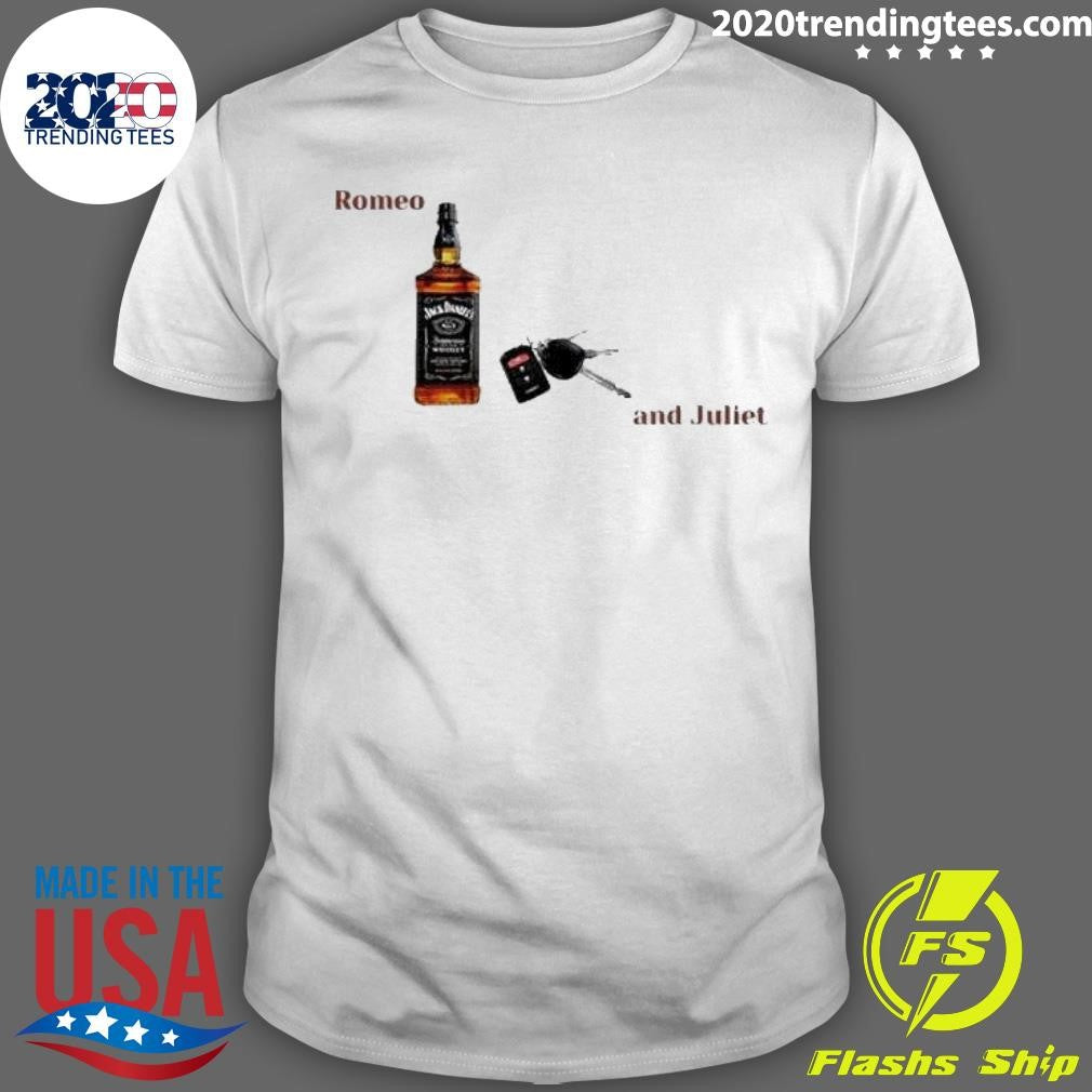 Awesome jack Daniels and Car Keys Romeo Juliet - Adult & Kids T-Shirts, Sweatshirts & Hoodies apparel design preview 1