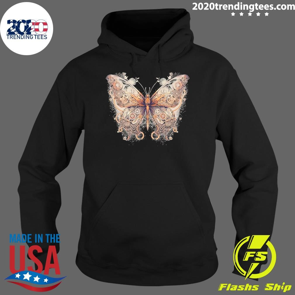 Awesome steampunk Butterfly - Adult & Kids T-Shirts, Sweatshirts & Hoodies apparel design preview 2