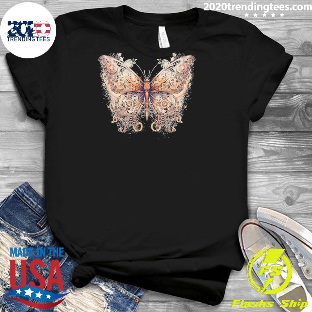 Awesome steampunk Butterfly - Adult & Kids T-Shirts, Sweatshirts & Hoodies apparel design preview 3