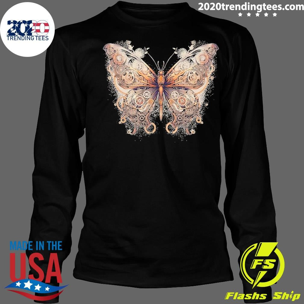 Awesome steampunk Butterfly - Adult & Kids T-Shirts, Sweatshirts & Hoodies apparel design preview 4