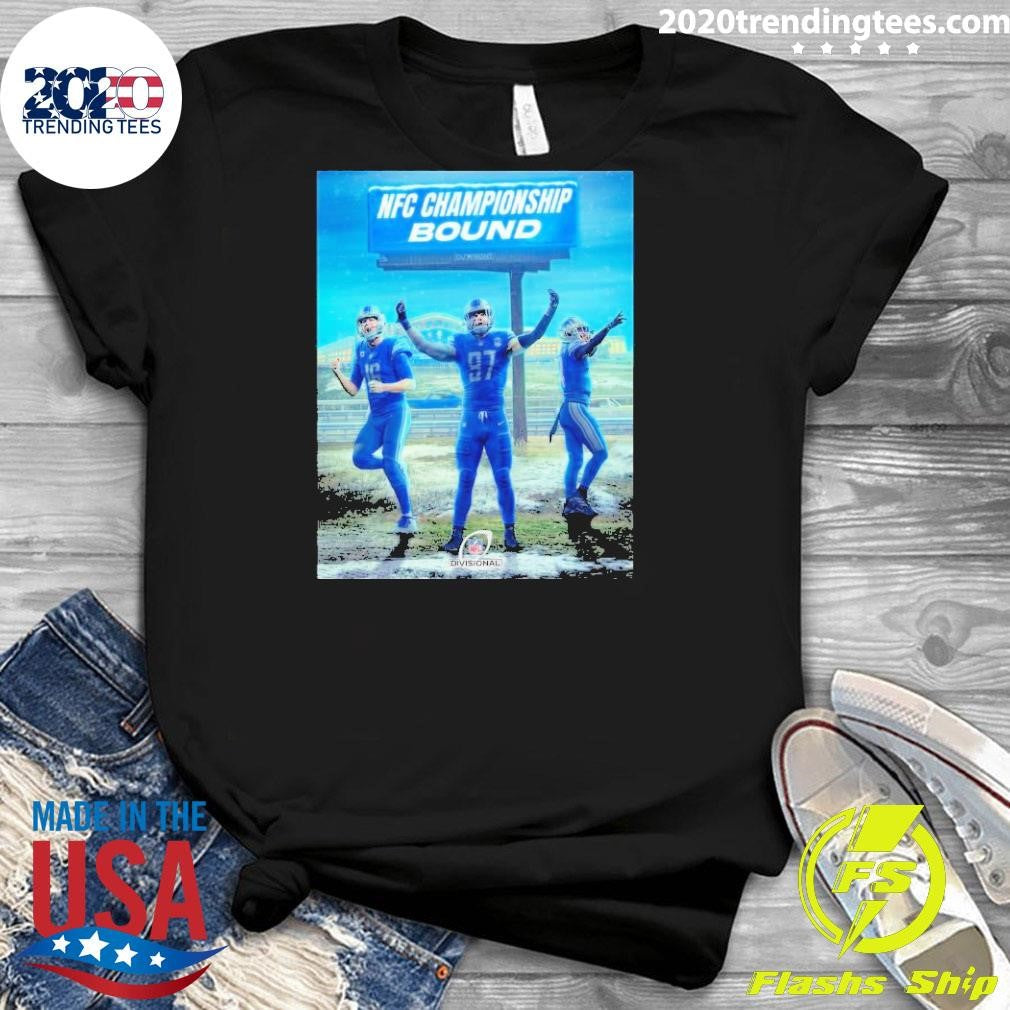 Awesome the Detroit Lions NFC Championship Bound - Adult & Kids T-Shirts, Sweatshirts & Hoodies apparel design preview 3