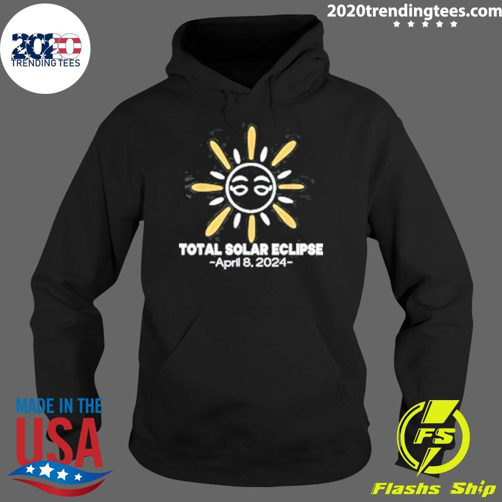 Awesome total Solar Eclipse April 8th 2024 - Adult & Kids T-Shirts, Sweatshirts & Hoodies apparel design preview 2