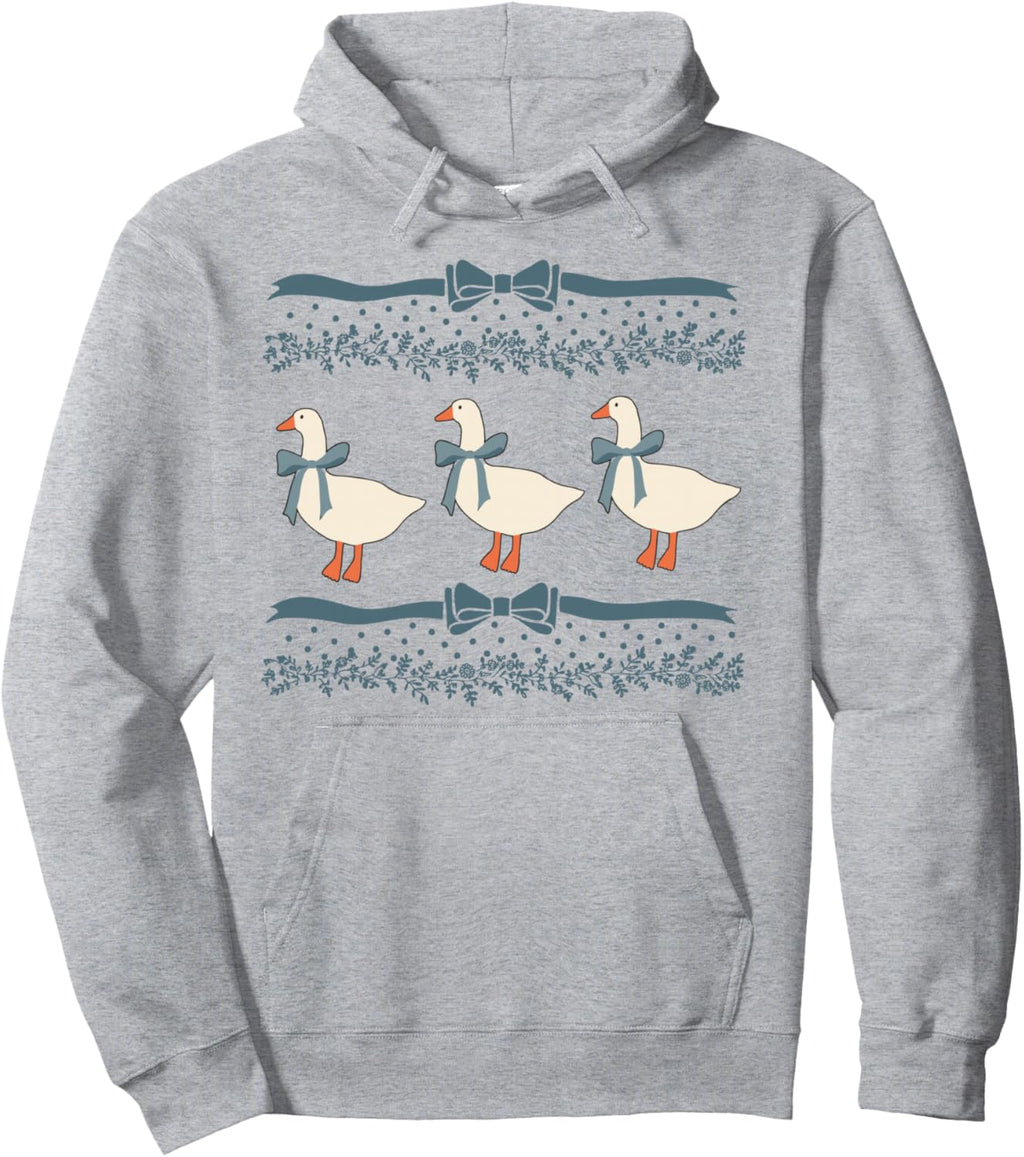 1980S Blue Ribbon Goose Hearts Hoodie - Custom Art Print Men Women - T-Shirt, Sweatshirt, Hoodie