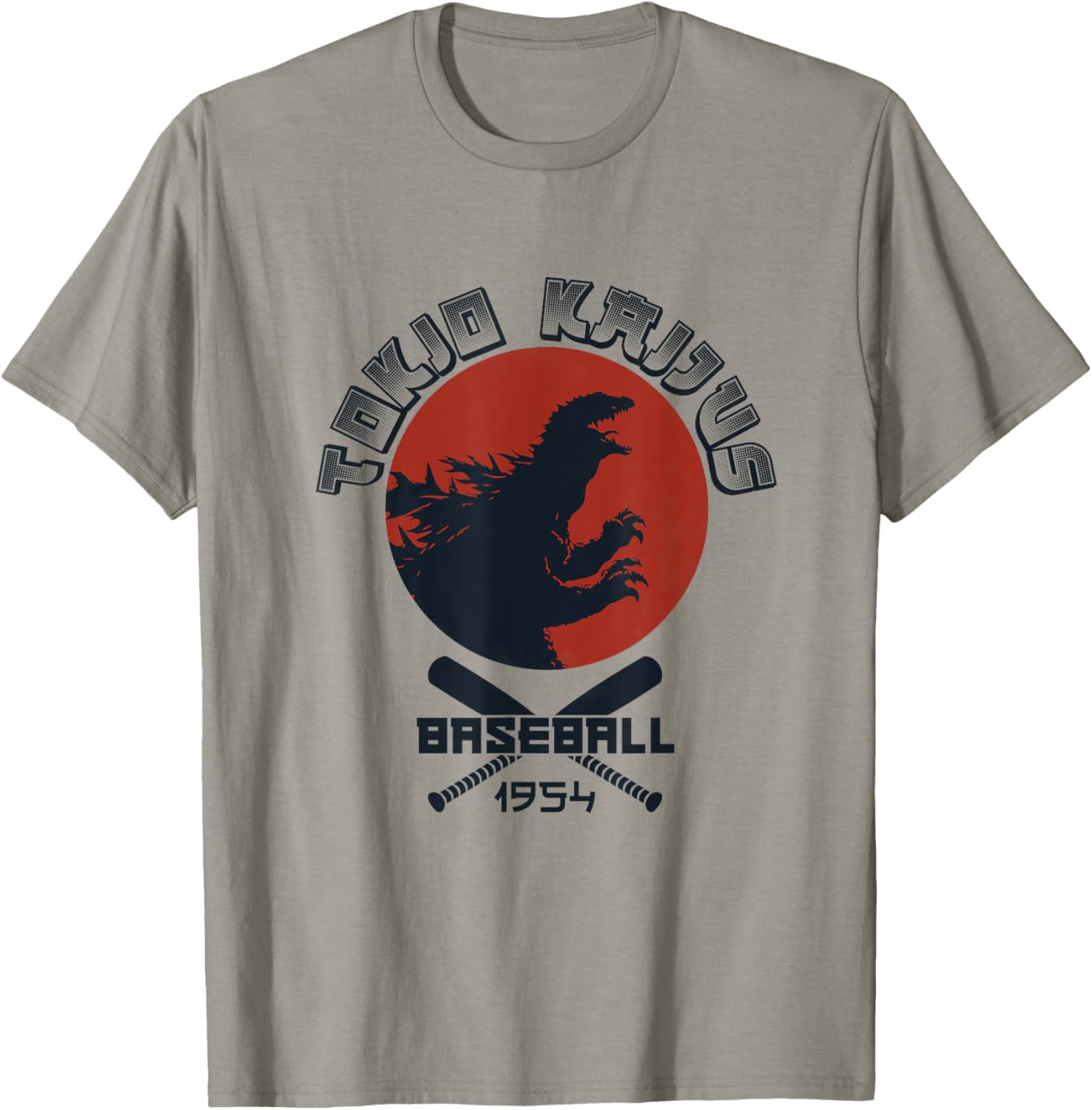 1954 Baseball Japanese Team Kaijus T T-Shirt - Graphic Print for Adults - T-Shirt, Sweatshirt, Hoodie