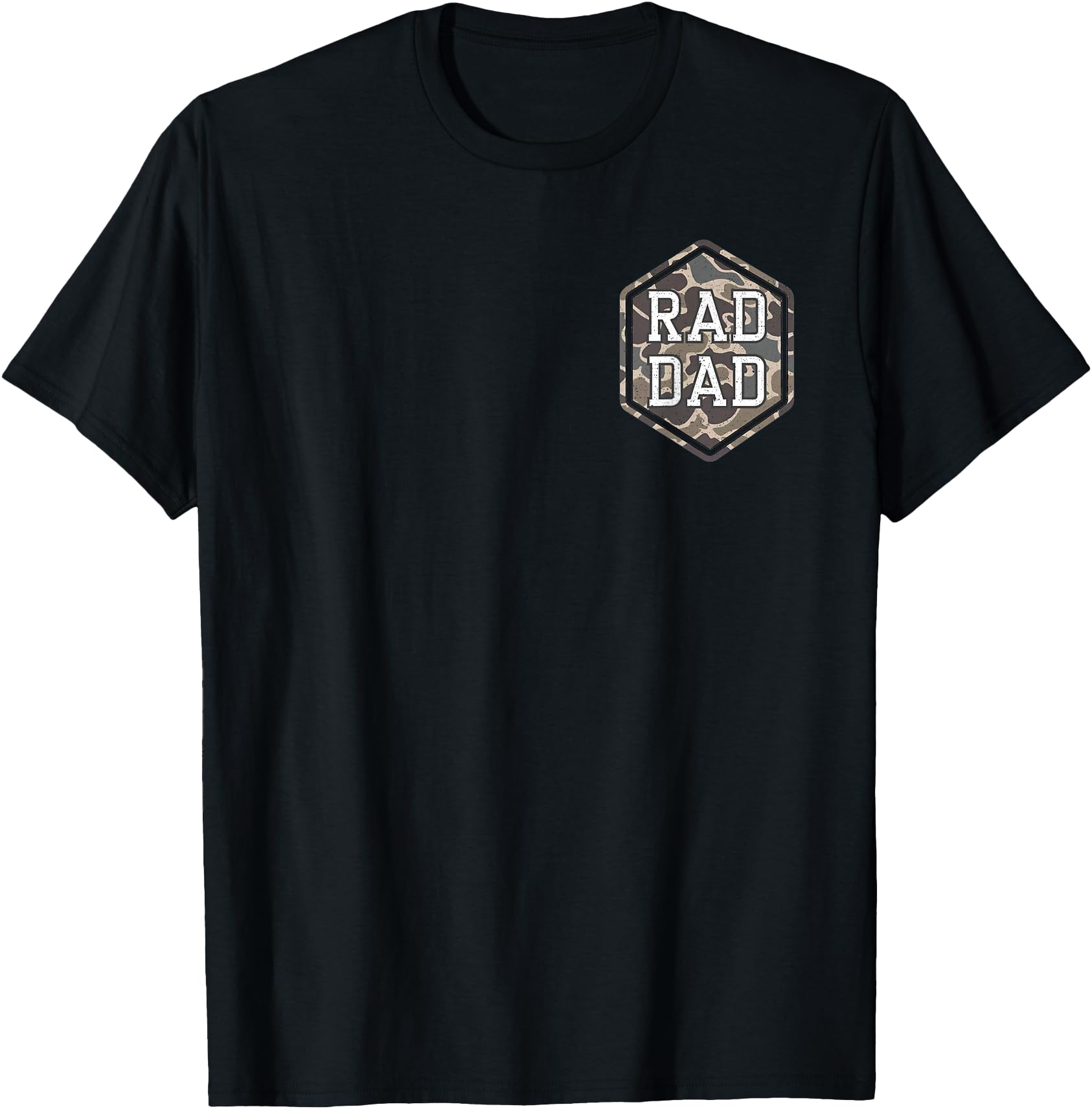 2 Sides Camo Rad Dad Camouflage Daddy T-Shirt - Custom Art Print Men Women - T-Shirt, Sweatshirt, Hoodie
