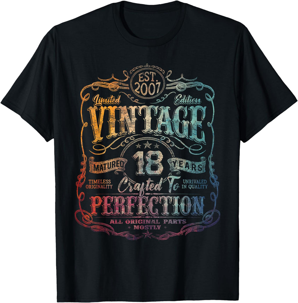 2007 18 Year Old 18Th Sweatshirt - Custom Art Print Men Women - T-Shirt, Sweatshirt, Hoodie