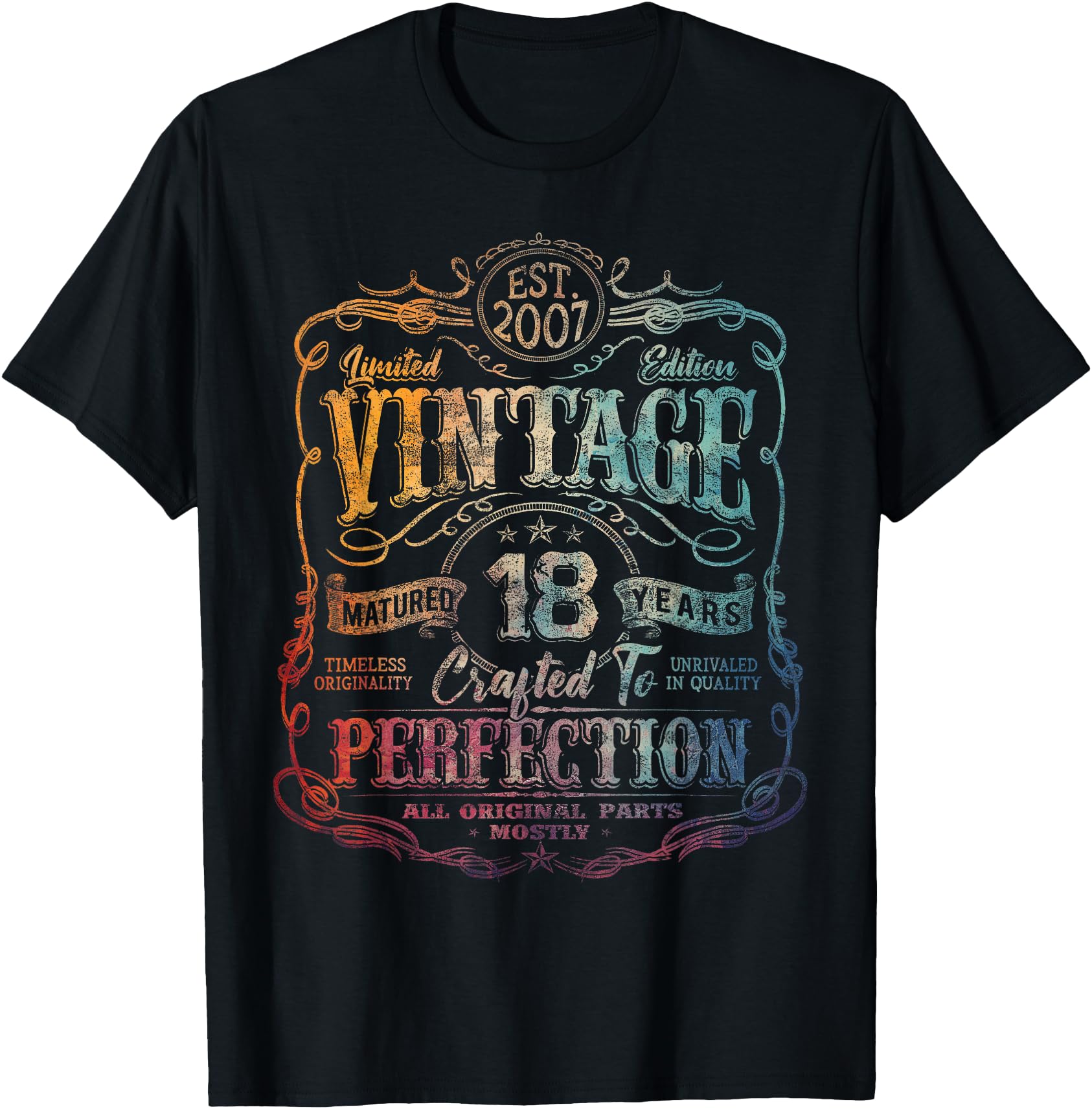 2007 18 Year Old 18Th Sweatshirt - Custom Art Print Men Women - T-Shirt, Sweatshirt, Hoodie