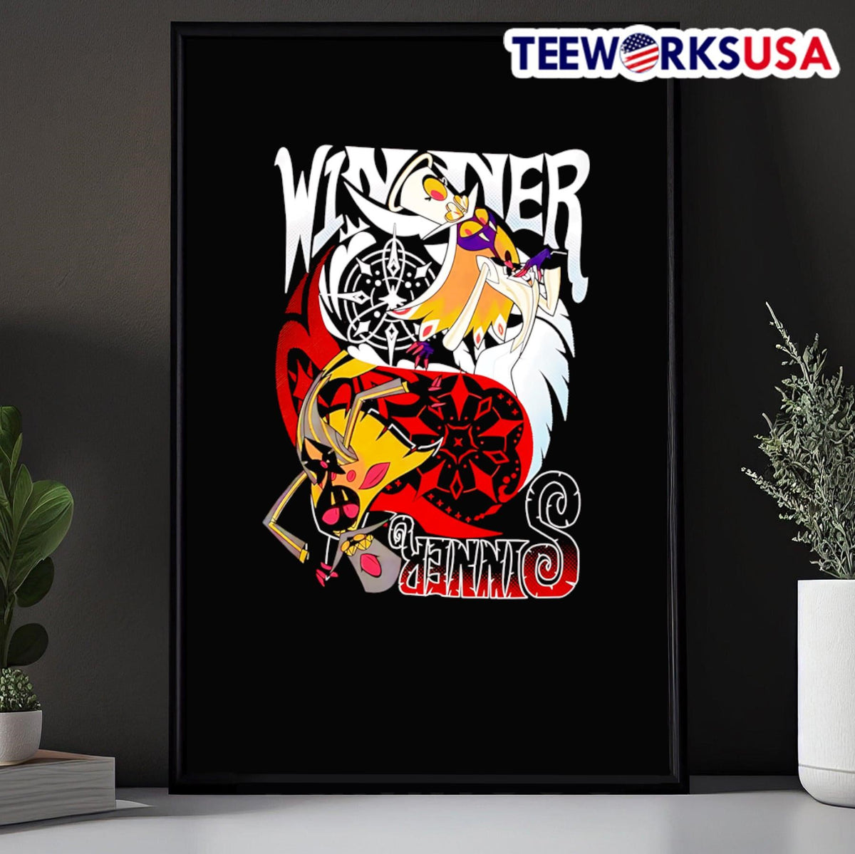 Hazbin Hotel Sir Pentious duo - Adult & Kids T-Shirts, Sweatshirts & Hoodies apparel design preview 5