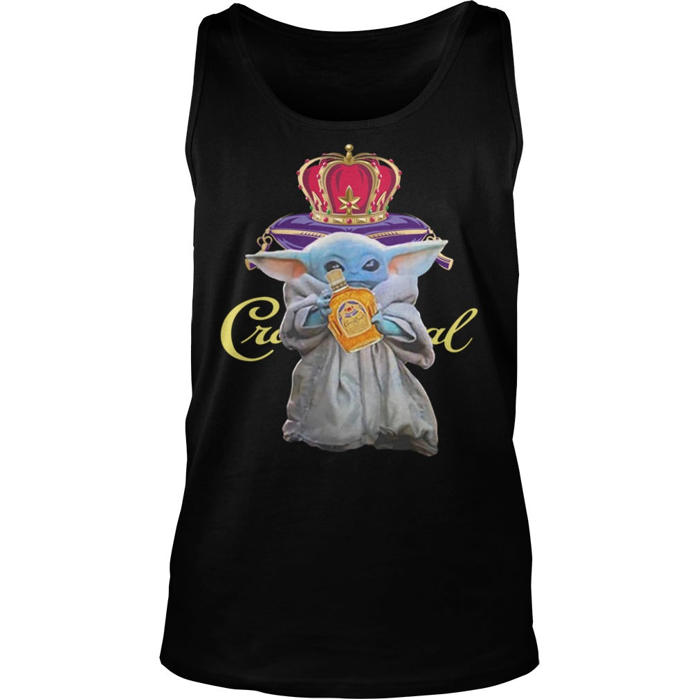 Baby Yoda Holding Crown Royal Star Wars - Adult & Kids T-Shirts, Sweatshirts & Hoodies apparel design preview 3