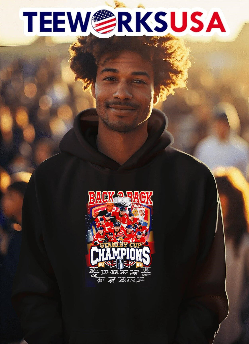 Back 2 Stanley Cup Champions Florida Panthers - Adult & Kids T-Shirts, Sweatshirts & Hoodies apparel design preview 2