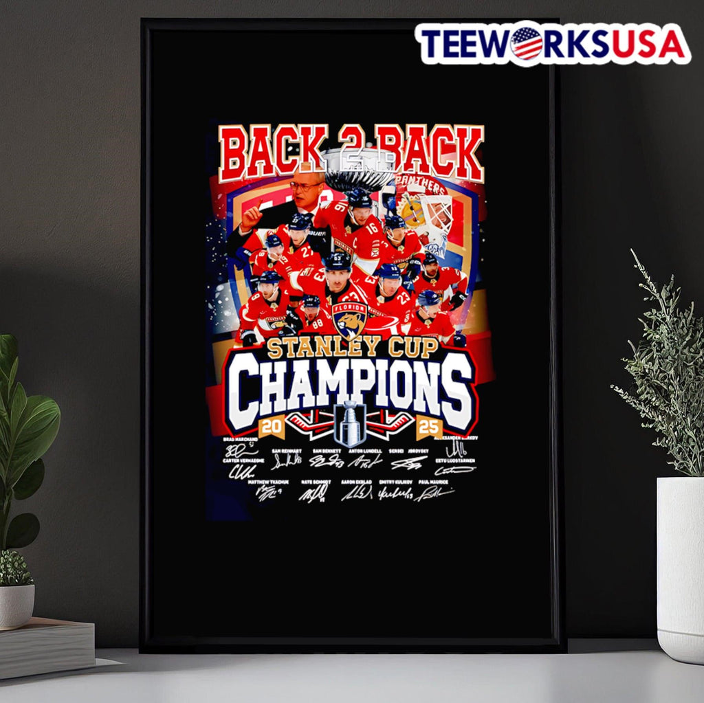 Back 2 Stanley Cup Champions Florida Panthers - Adult & Kids T-Shirts, Sweatshirts & Hoodies apparel design preview 5