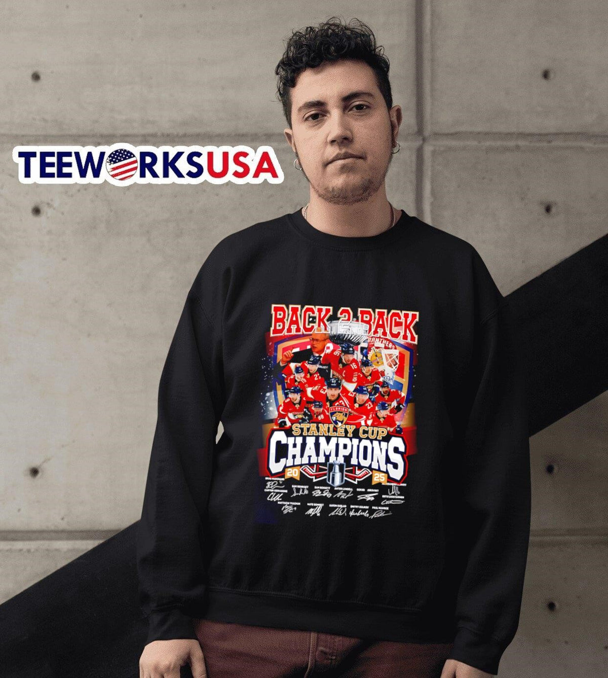 Back 2 Stanley Cup Champions Florida Panthers - Adult & Kids T-Shirts, Sweatshirts & Hoodies apparel design preview 6