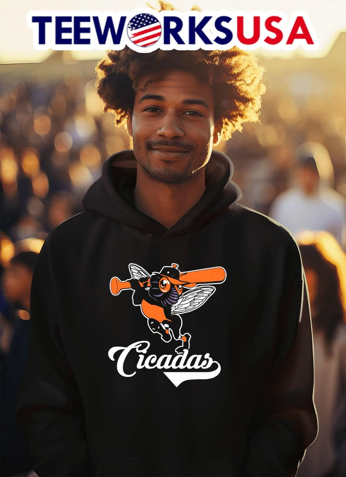 Baltimore Cicadas Orioles baseball logo parody - Adult & Kids T-Shirts, Sweatshirts & Hoodies apparel design preview 2