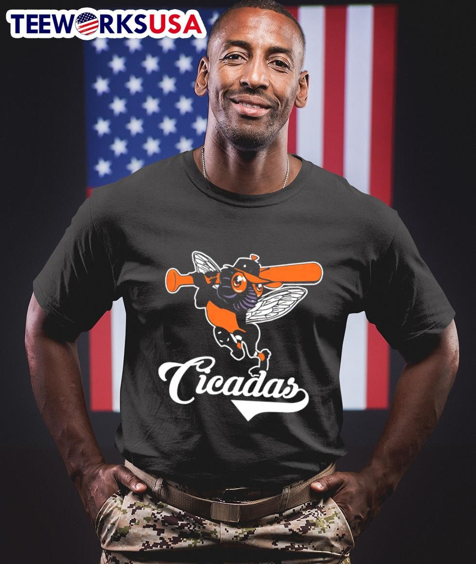 Baltimore Cicadas Orioles baseball logo parody - Adult & Kids T-Shirts, Sweatshirts & Hoodies apparel design preview 1