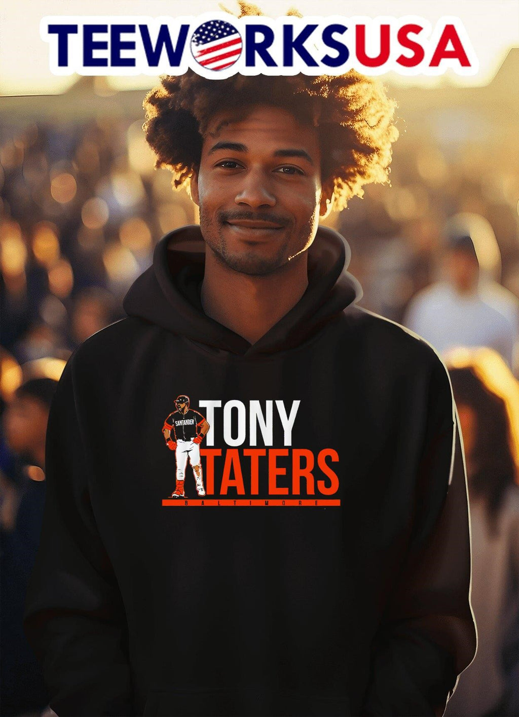 Baltimore Orioles Anthony Santander Tony Taters - Adult & Kids T-Shirts, Sweatshirts & Hoodies apparel design preview 2