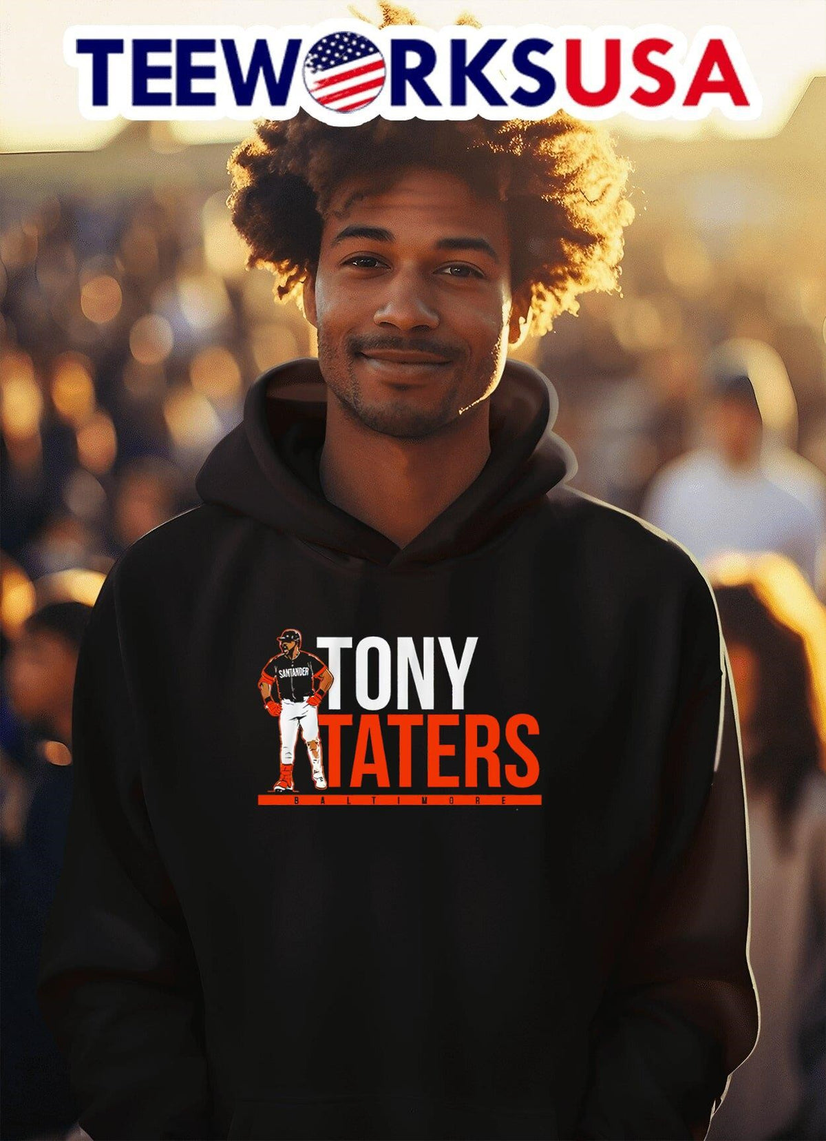 Baltimore Orioles Anthony Santander Tony Taters - Adult & Kids T-Shirts, Sweatshirts & Hoodies apparel design preview 2