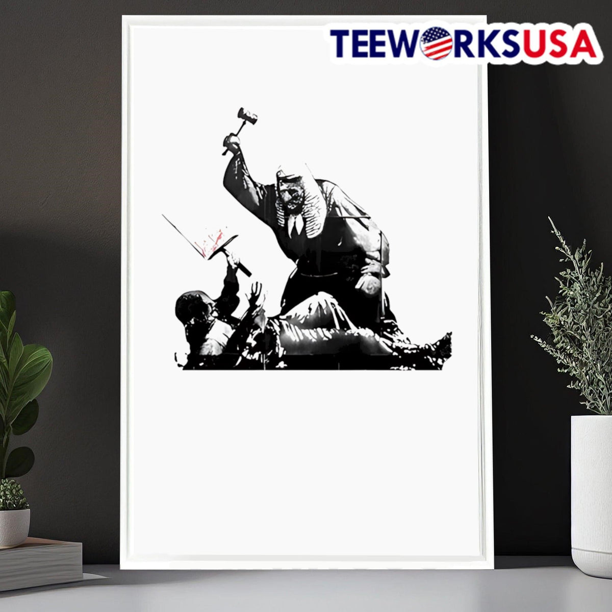 Banksy royal courts of justice mural - Adult & Kids T-Shirts, Sweatshirts & Hoodies apparel design preview 6