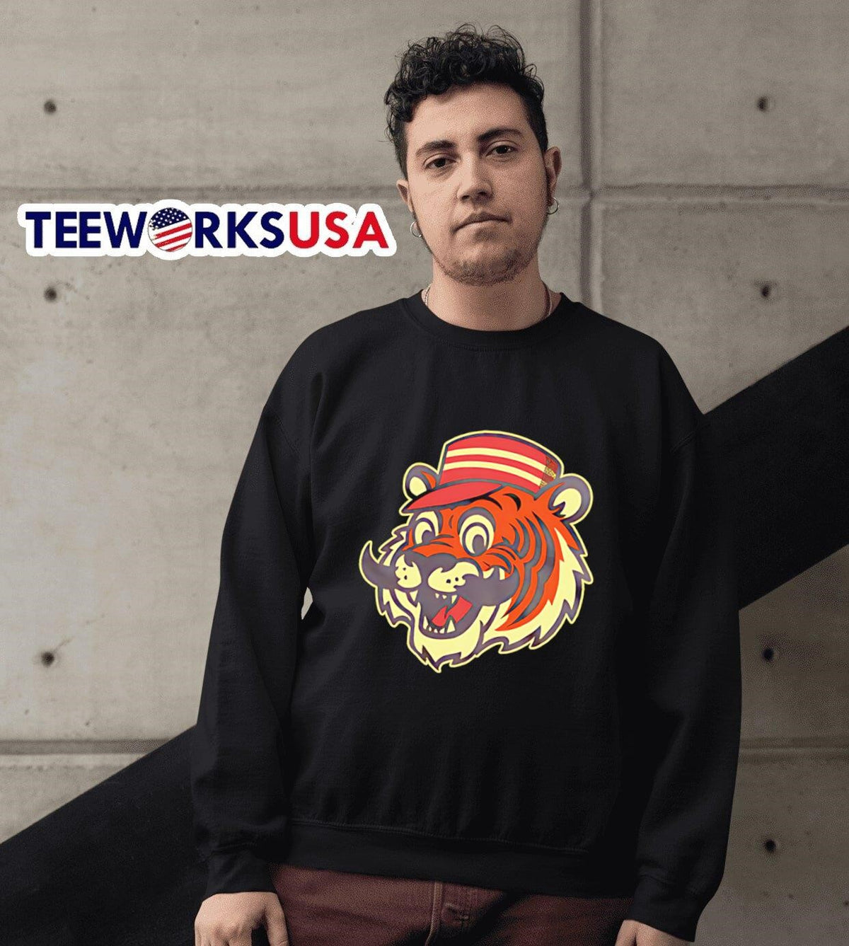 Baseball Tiger - Adult & Kids T-Shirts, Sweatshirts & Hoodies apparel design preview 6