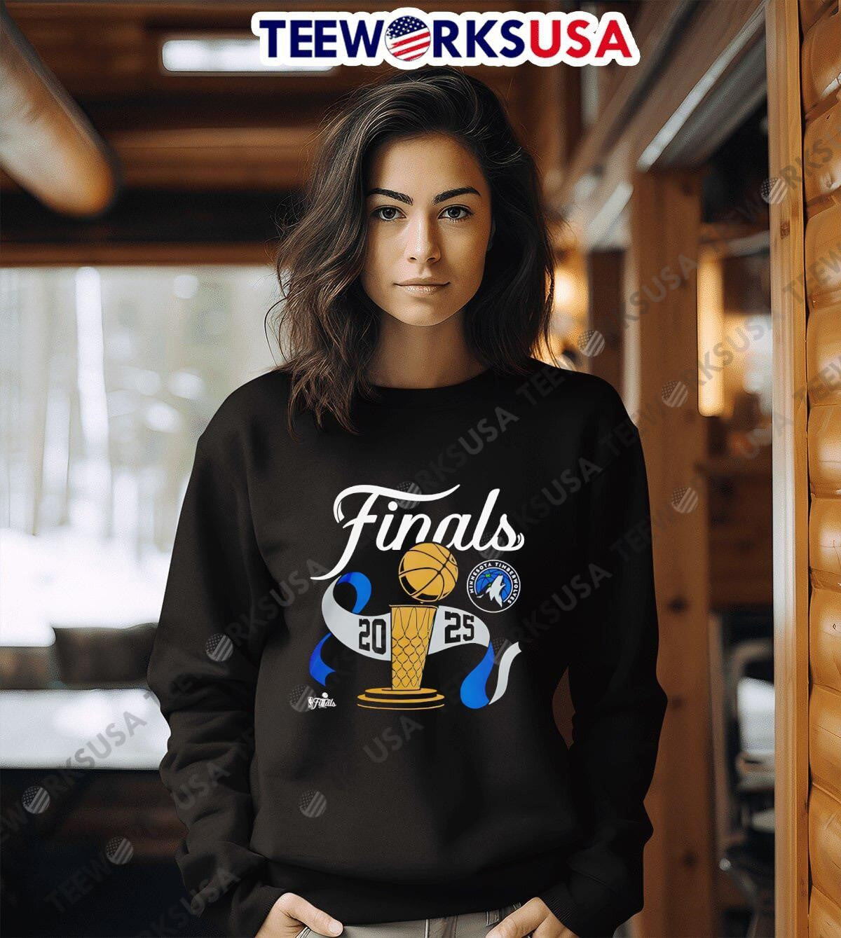 Basketball Finals Trophy Minnesota Timberwolves 2025 - Adult & Kids T-Shirts, Sweatshirts & Hoodies apparel design preview 6
