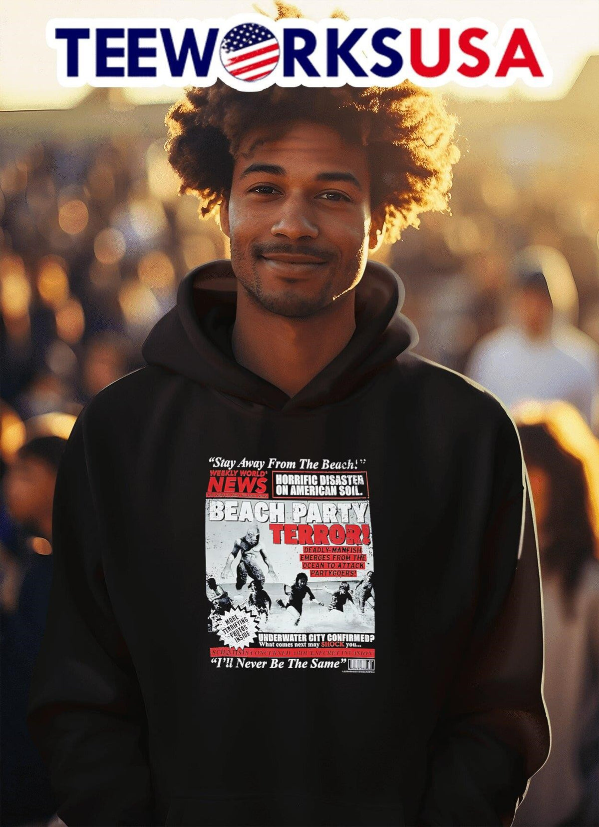 Beach Party Terror I'll never be the same - Adult & Kids T-Shirts, Sweatshirts & Hoodies apparel design preview 2