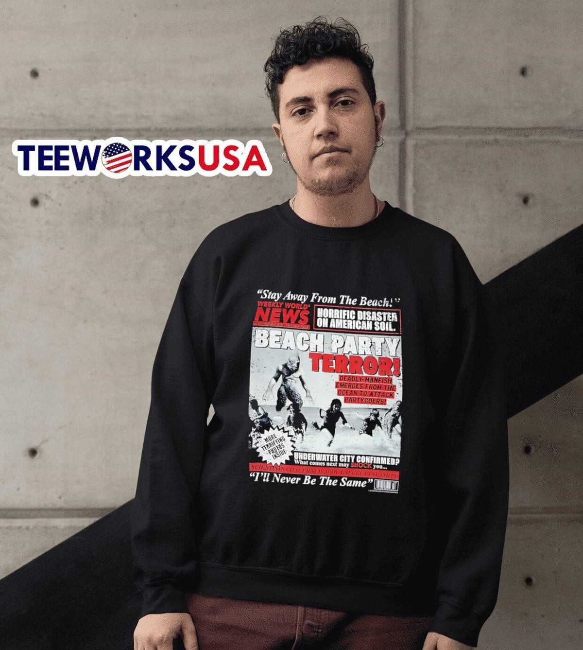 Beach Party Terror I'll never be the same - Adult & Kids T-Shirts, Sweatshirts & Hoodies apparel design preview 3