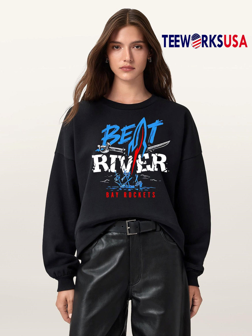 Beat River Bay Rockets classic - Adult & Kids T-Shirts, Sweatshirts & Hoodies apparel design preview 5