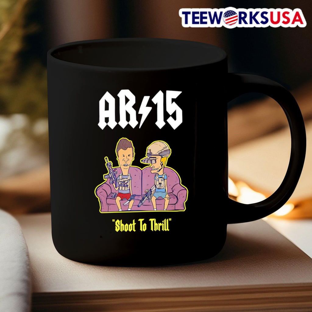 Beavis And Butthead Ar 15 Shoot To Thrill - Adult & Kids T-Shirts, Sweatshirts & Hoodies apparel design preview 3