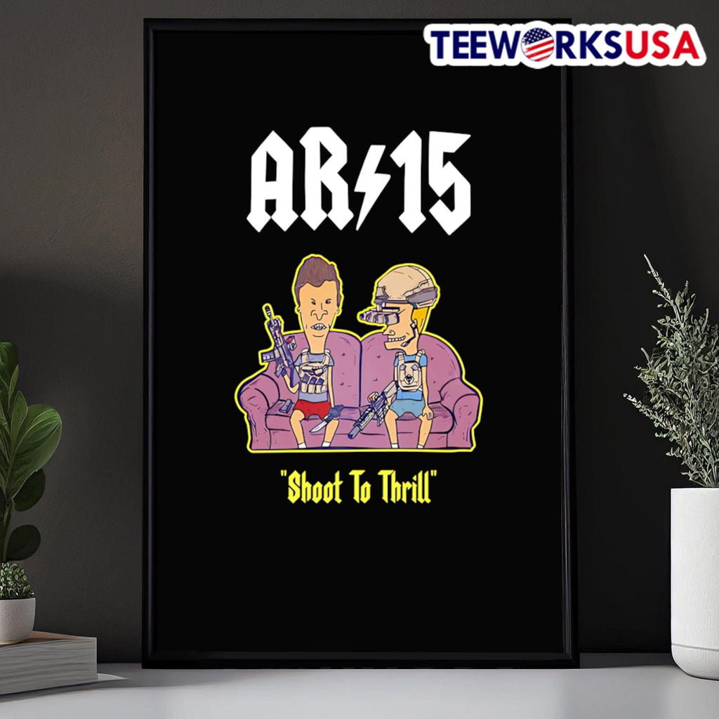 Beavis And Butthead Ar 15 Shoot To Thrill - Adult & Kids T-Shirts, Sweatshirts & Hoodies apparel design preview 5
